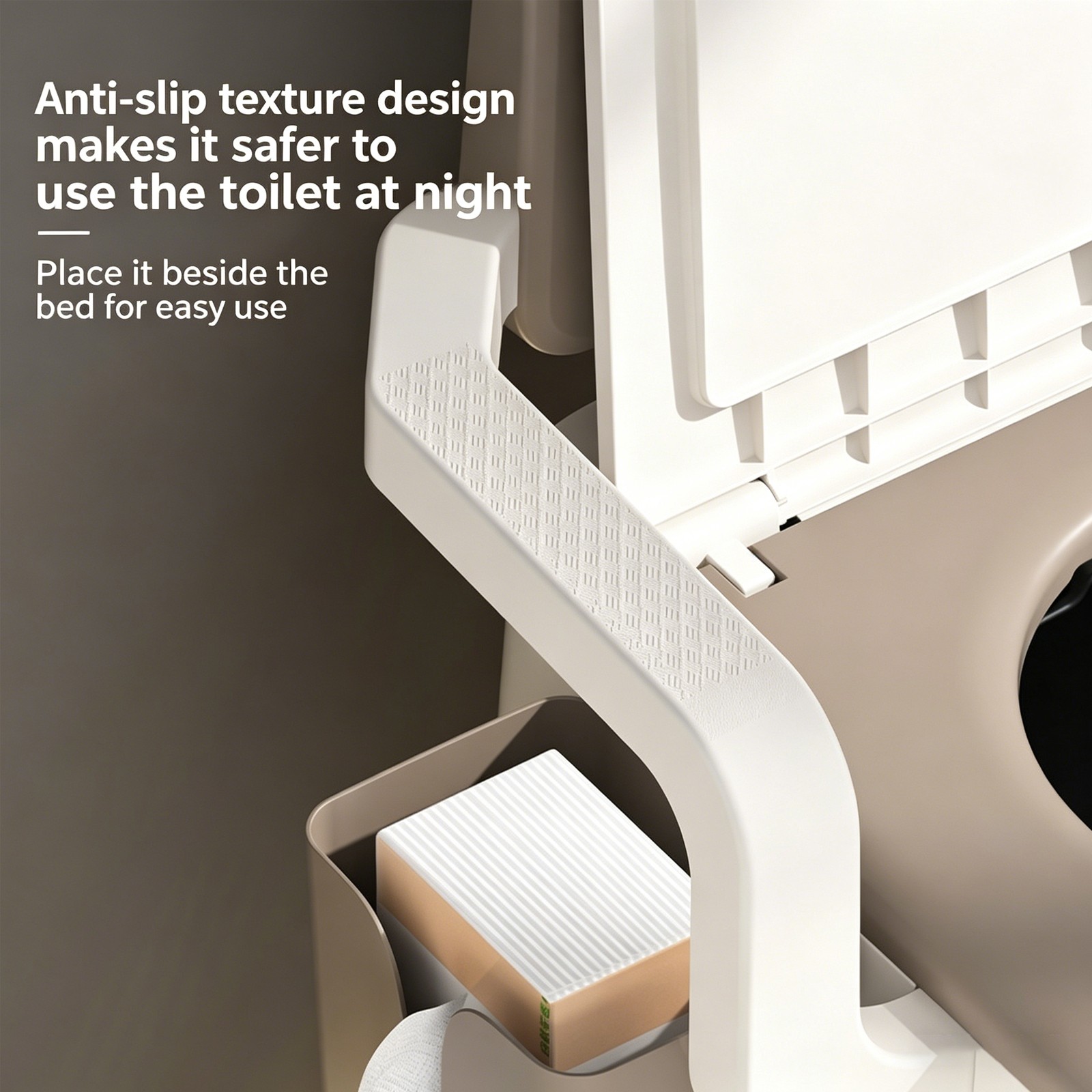 2-Gal Portable Toilet Travel Camping Outdoor/Indoor Commode Potty w/ Tissue Box
