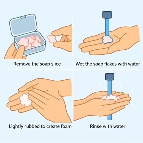 4 Different Scented Mini Fresh Portable Disposable Petal Hand Wash Sheets,