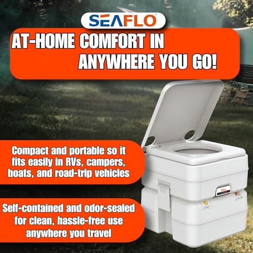 Premium Camping Portable Toilet – 5.8 Gallon 5.3 Gallon – Multifunctional