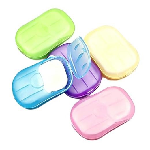Colorful Disposable Soap Sheets Paper,5 Boxes Hand Cleaner Fragrance Mini