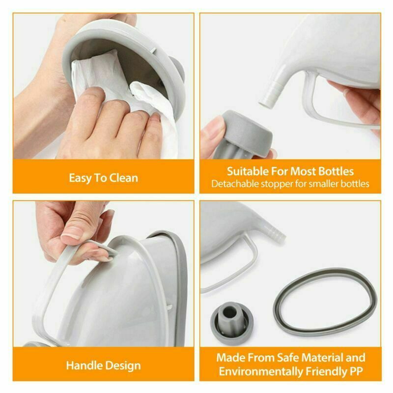 1/2 x Portable Potty Pee Funnel Men Women Emergency Urinal Outdoor Toilet Device
