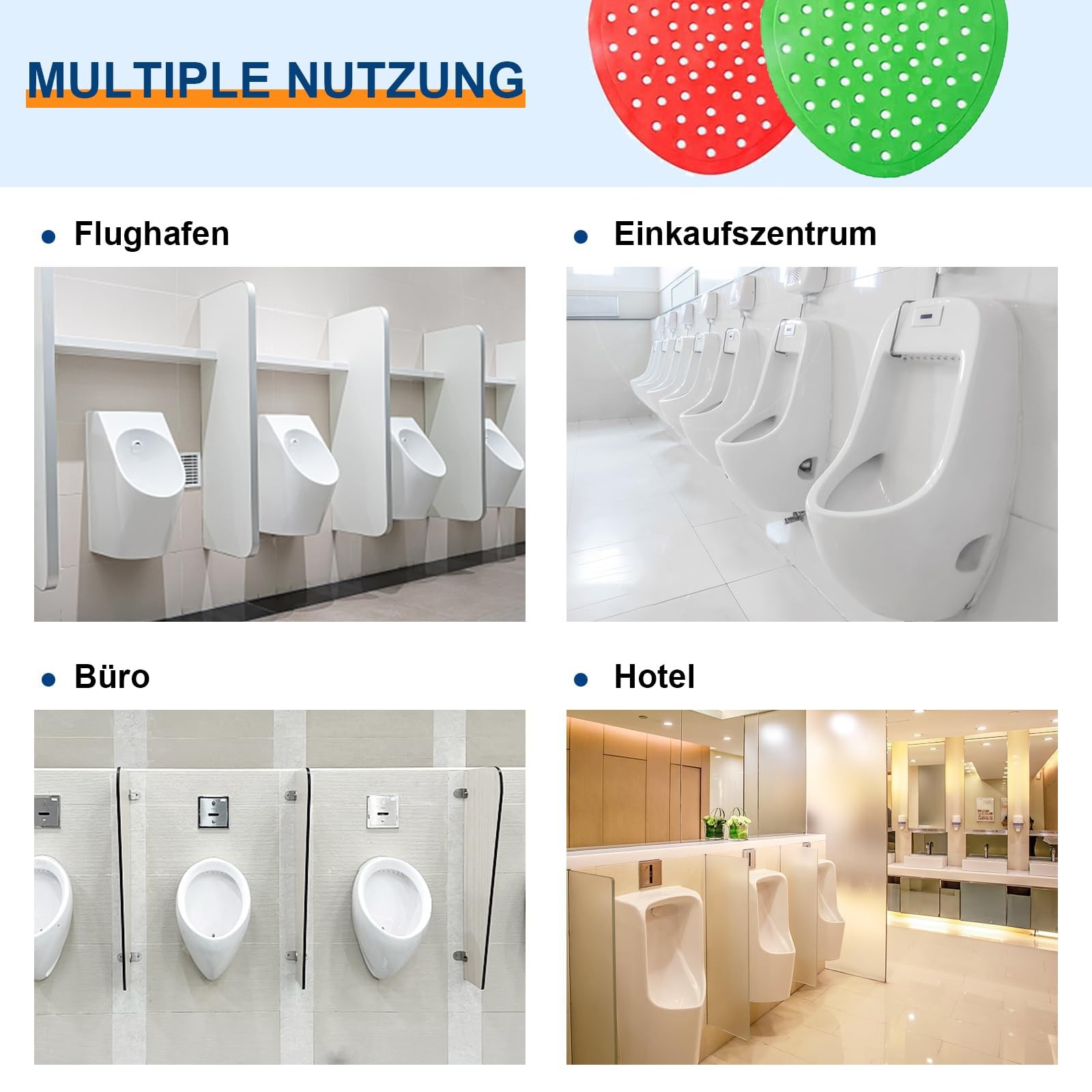 Urinal Strainer, 12 Pack Urinal Strainer Splash Guard Mat, Urinal Liner with Fragrance, for…
