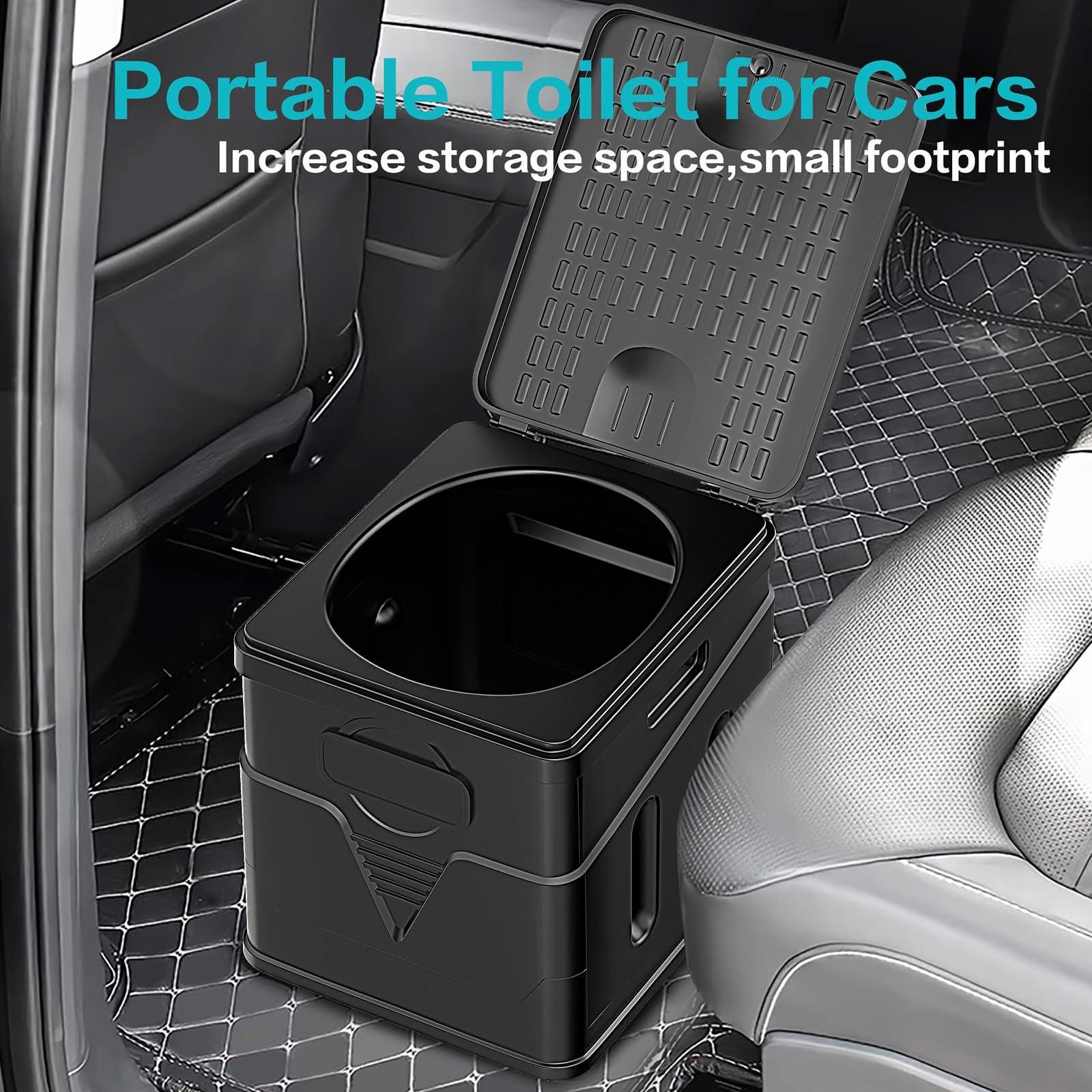 Portable Camping Toilet for Adults, 400 lb Capacity, Foldable, Easy to Carry
