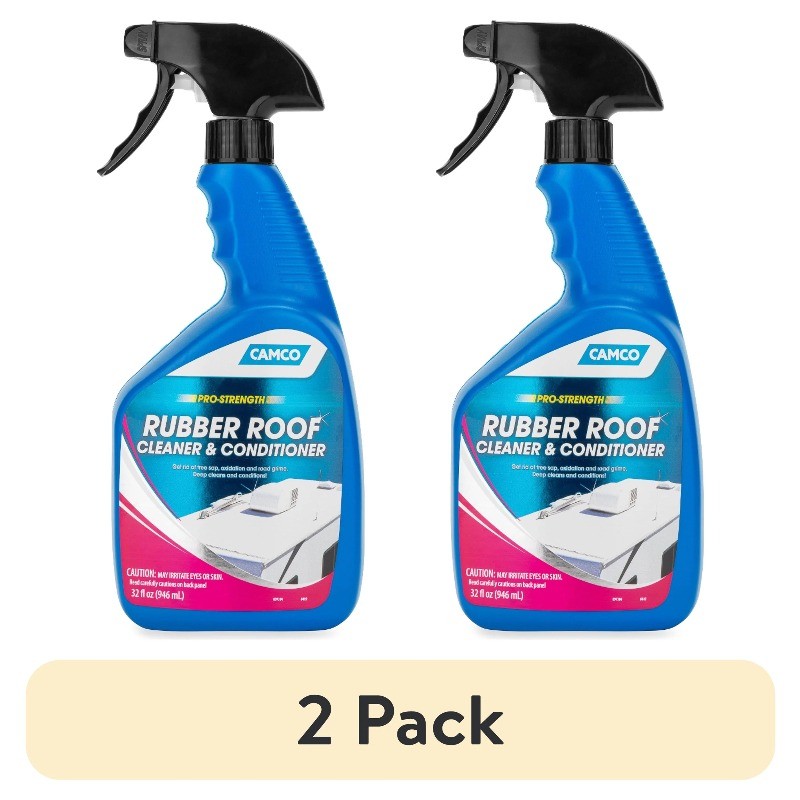 (2 pack) Camco RV Rubber Roof Cleaner – Pro-Strength – 32-ounces, Multicolor