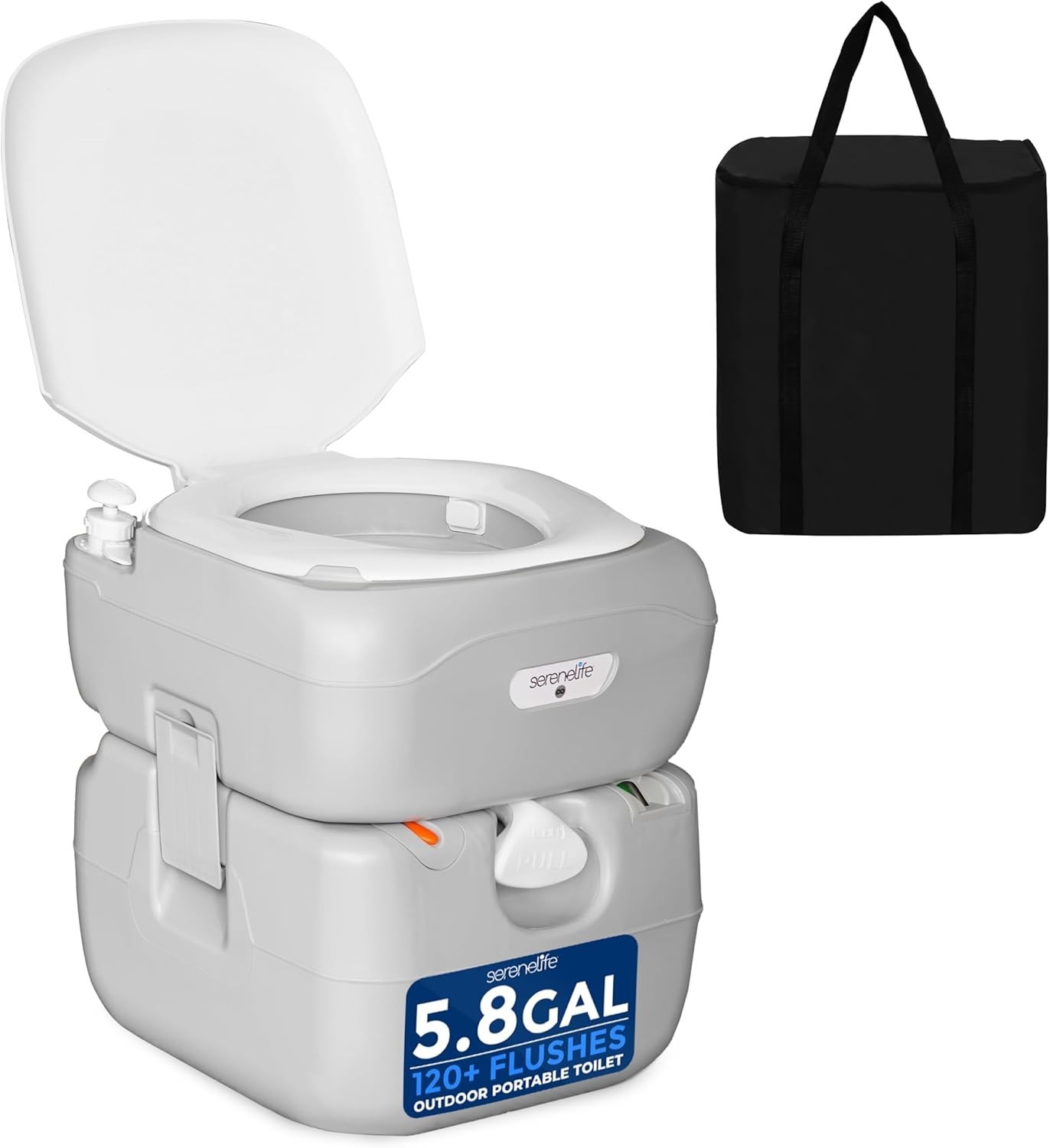 Comfortable 5.8 Gal Porta Potty with Carry Bag – Perfect for Camping & Hiking