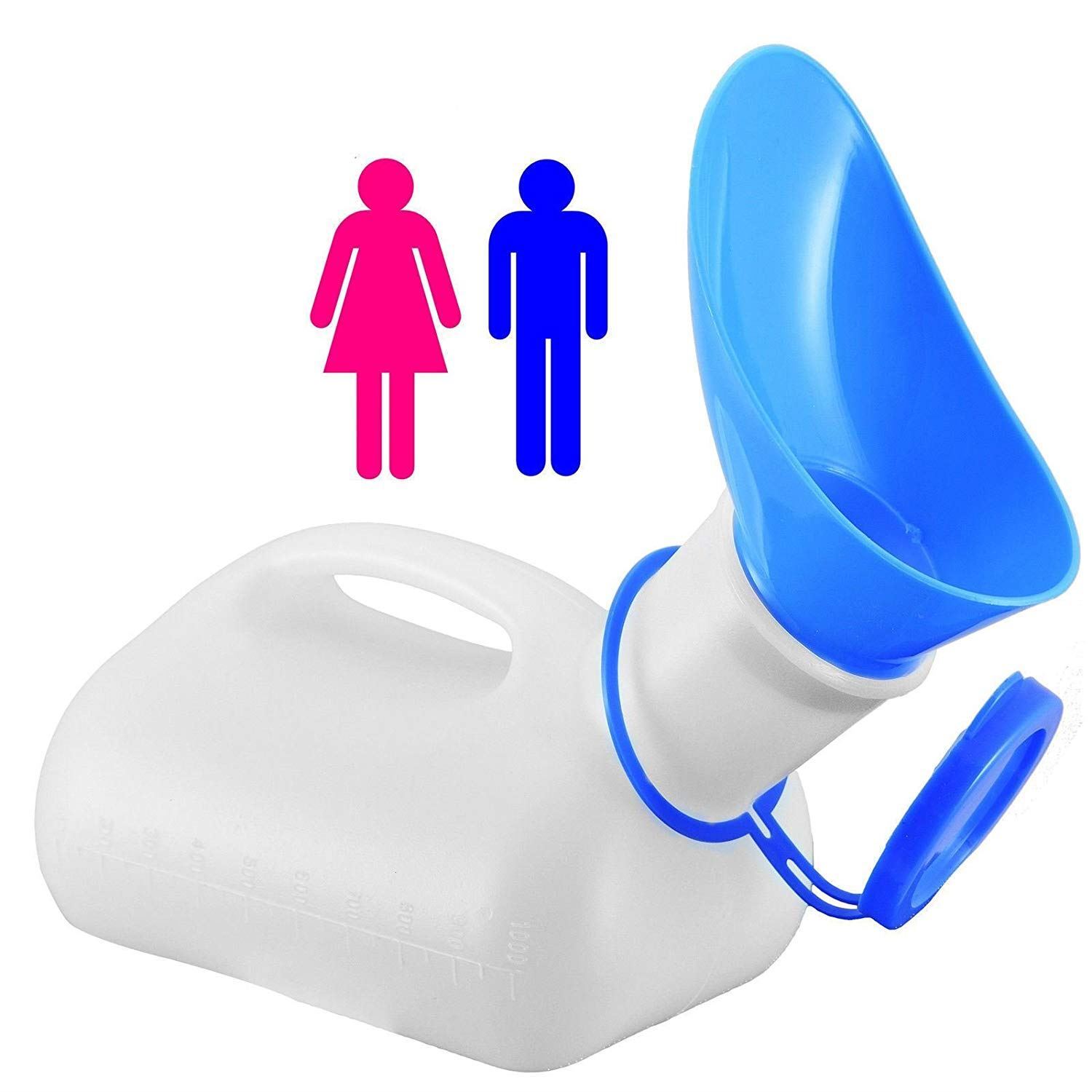 2X Unisex Urine Bottle Portable Urinal Female Male Toilet Camping Men Travel Pee