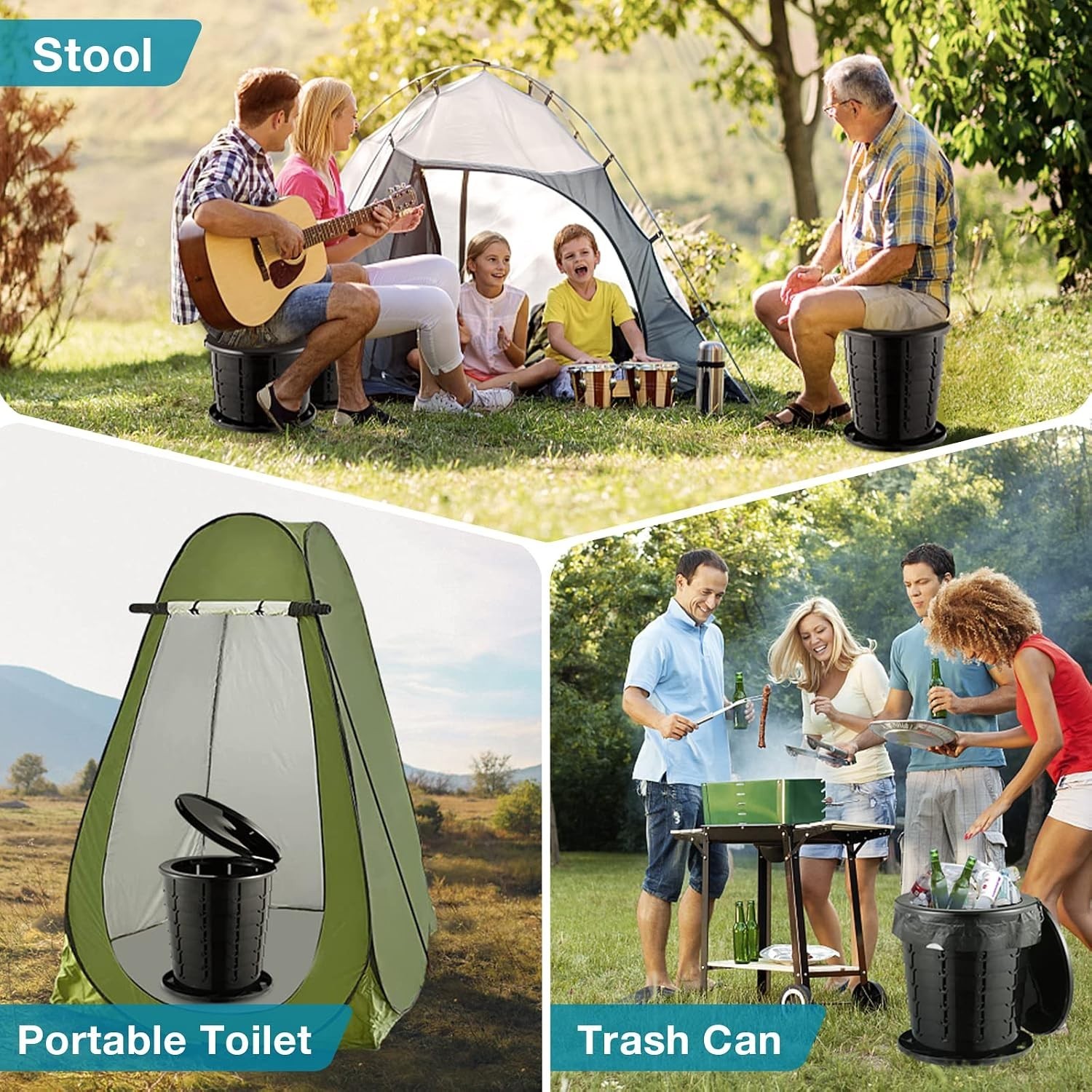 Sturdy Portable Toilet with Multi-Functional Design