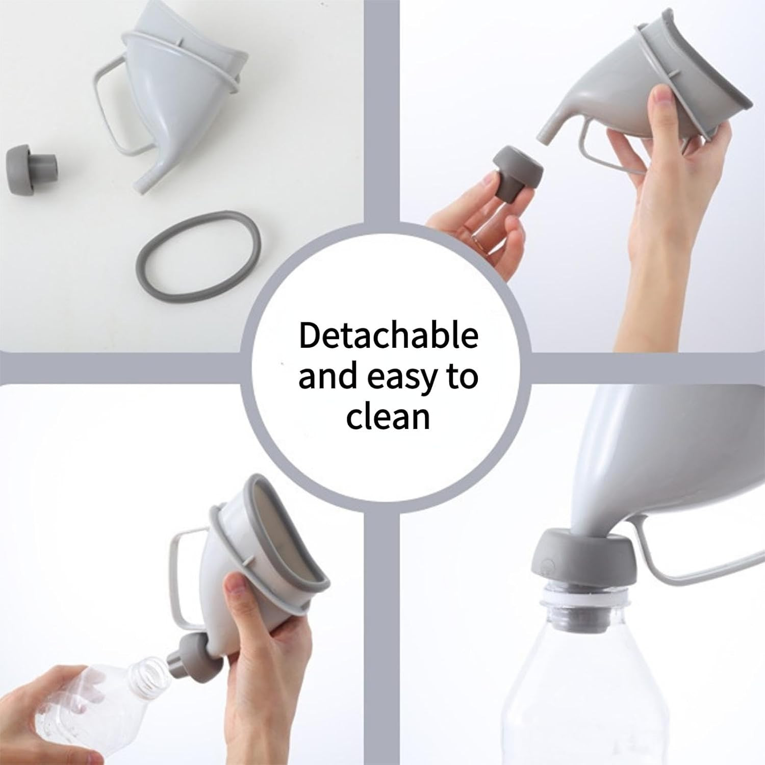 Portable Urination Device, Unisex Travel Emergency Toilet with Tube and Handle,