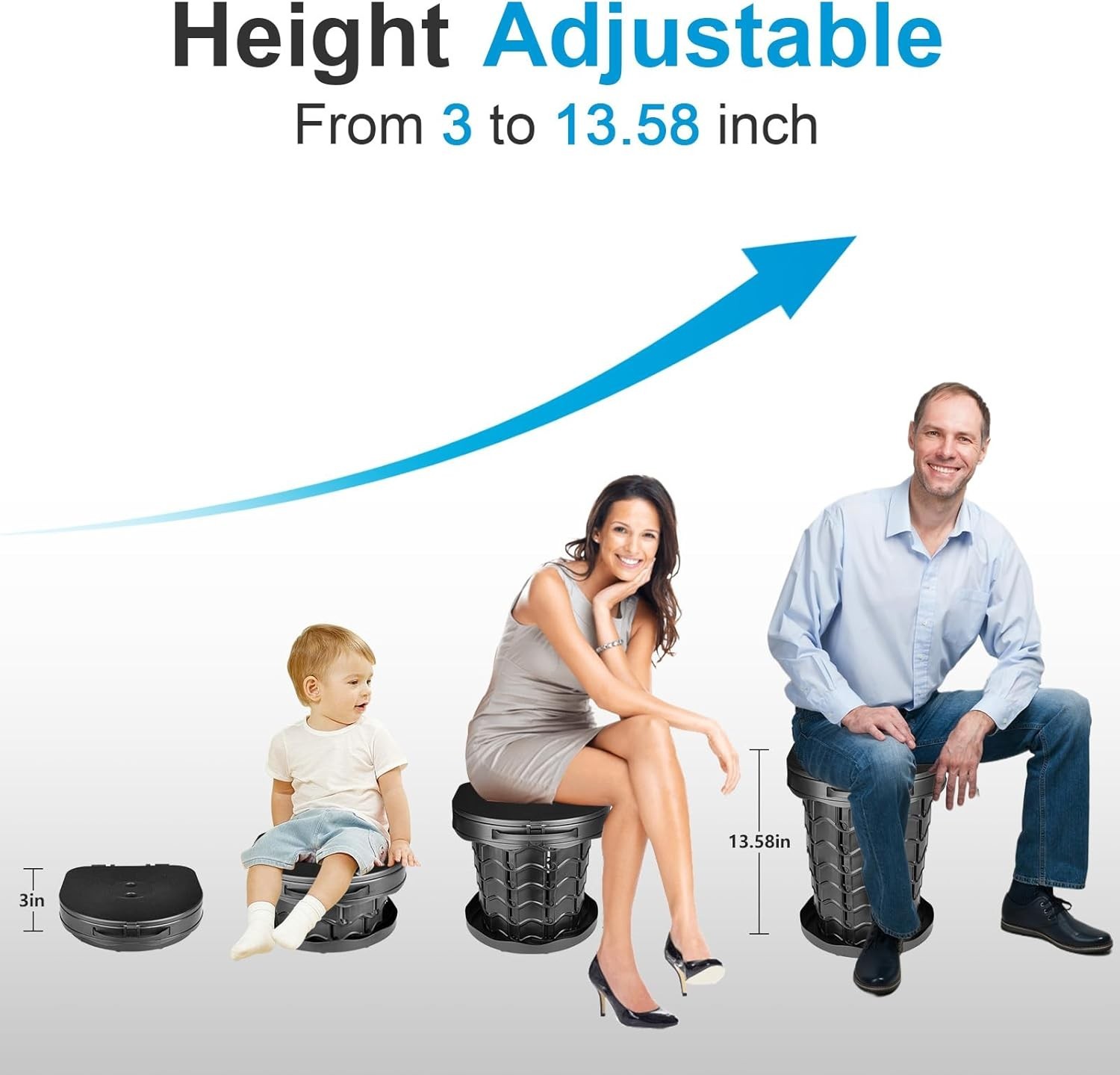 Multi-Functional Camping Toilet – Adjustable Height and Easy to Carry for Travel