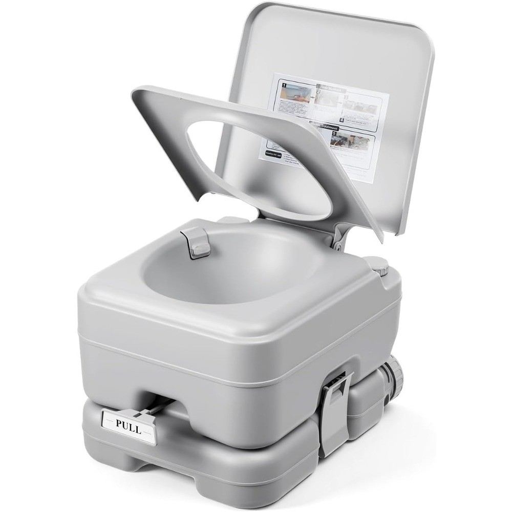Portable Outdoor Toilet 2.6/5.2 Gallon wFlush T Outlet Water For Camping Hiking