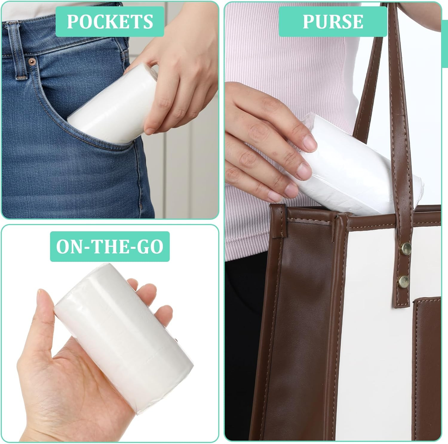 15 PCS Travel Size Toilet Paper, Portable Pack Travel Toilet Papers, Individuall