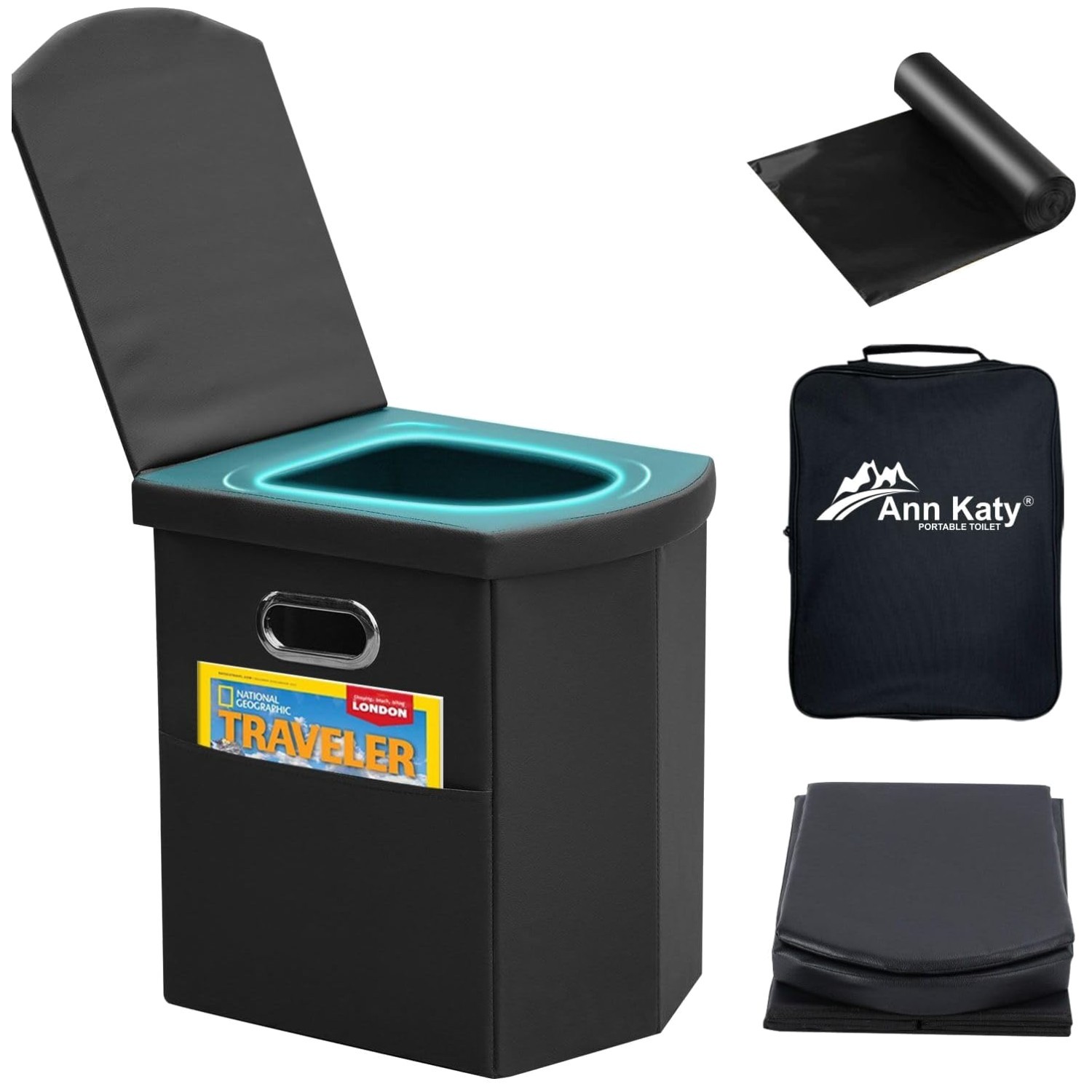 Portable Camping Toilet with Lid – Lightweight & Durable