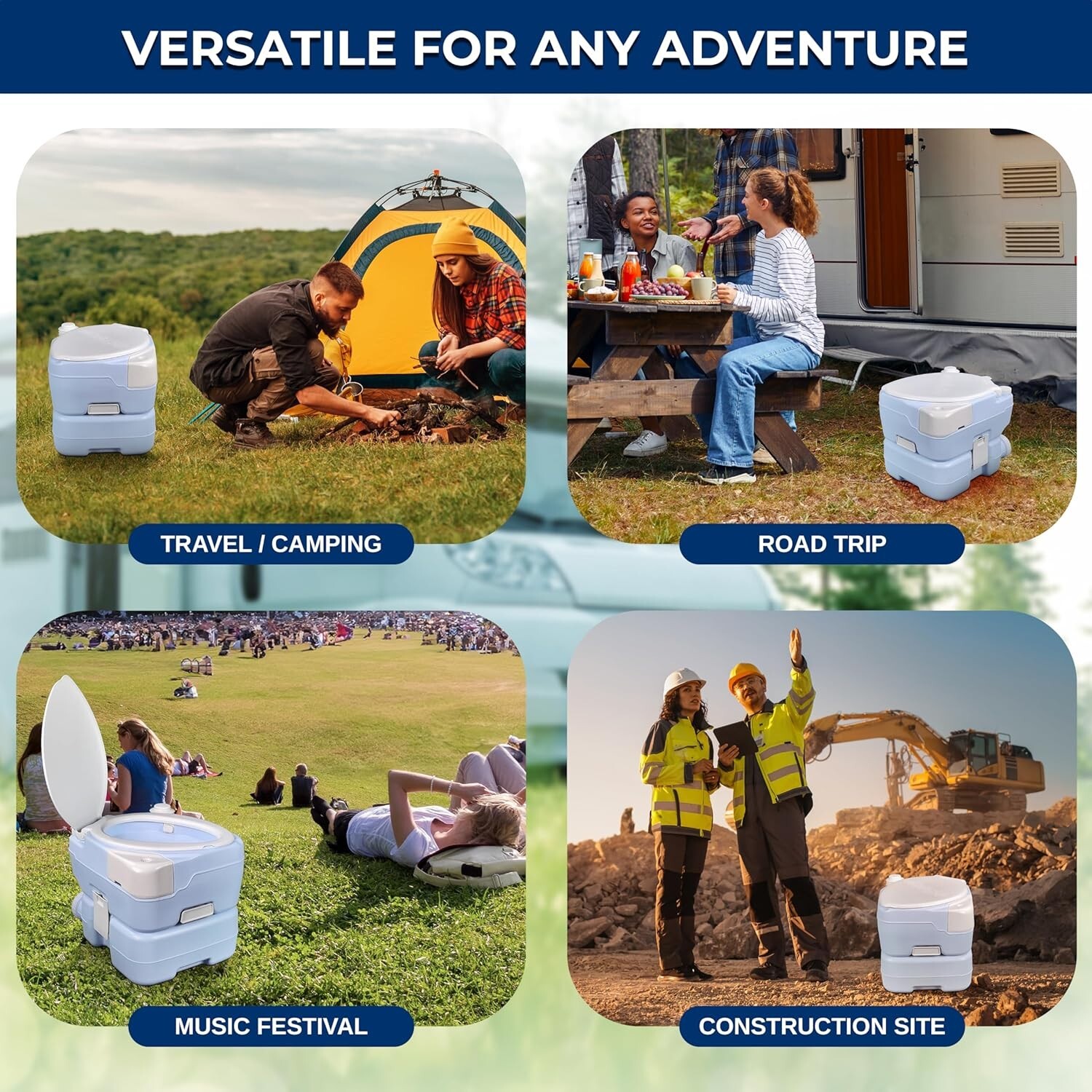 15L Travel Toilet with Hand Sprayer & Phone Holder – Perfect for RV & Campsites