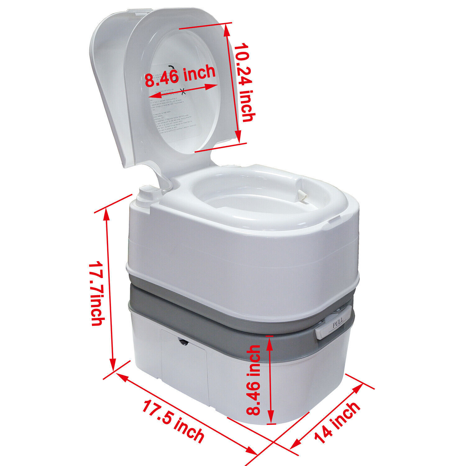 Portable Toilet 24L 6 Gallon Flush Travel Camping Outdoor/Indoor Commode Potty