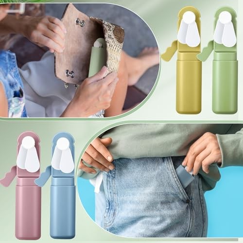 Pcs Mini Hand Press Fan Bulk Small Portable Summer Fan Plastic Handheld 12