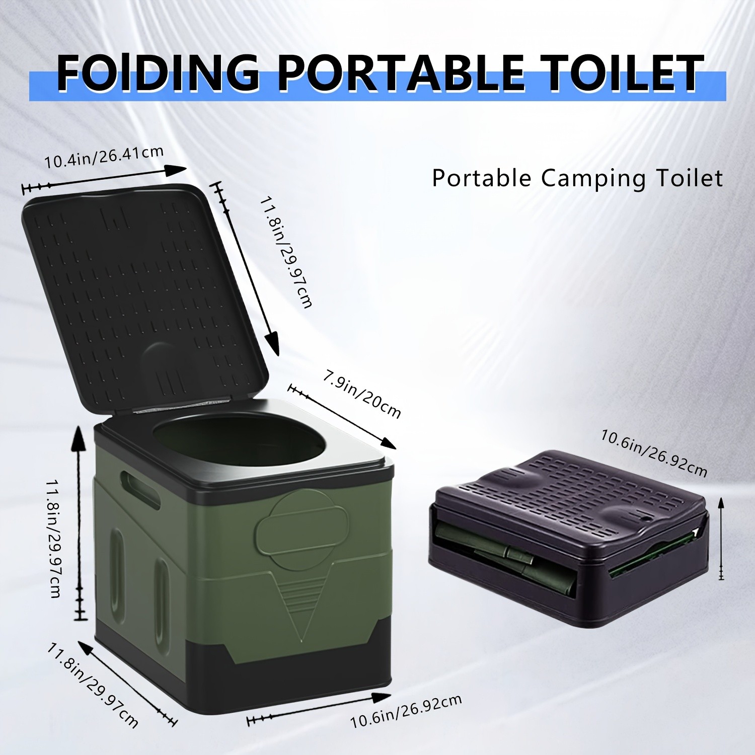 Portable Toilet for Adults Camping RV Travel Truck Boat Emergency Grey