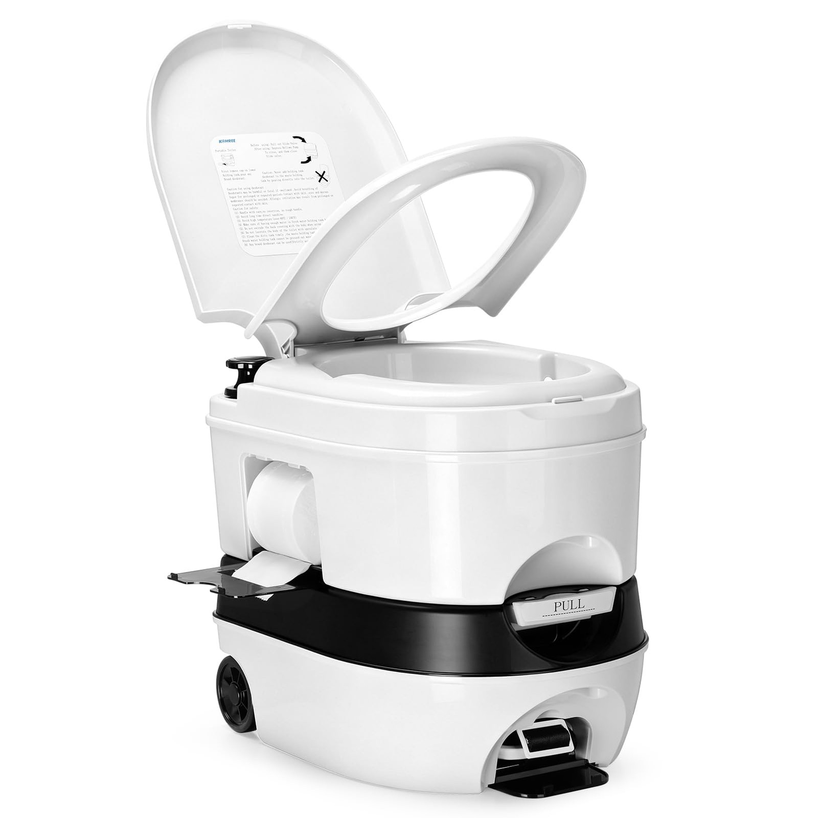 Kohree 6.34 Gal Portable Toilet for Adults: Large Gal- White, White