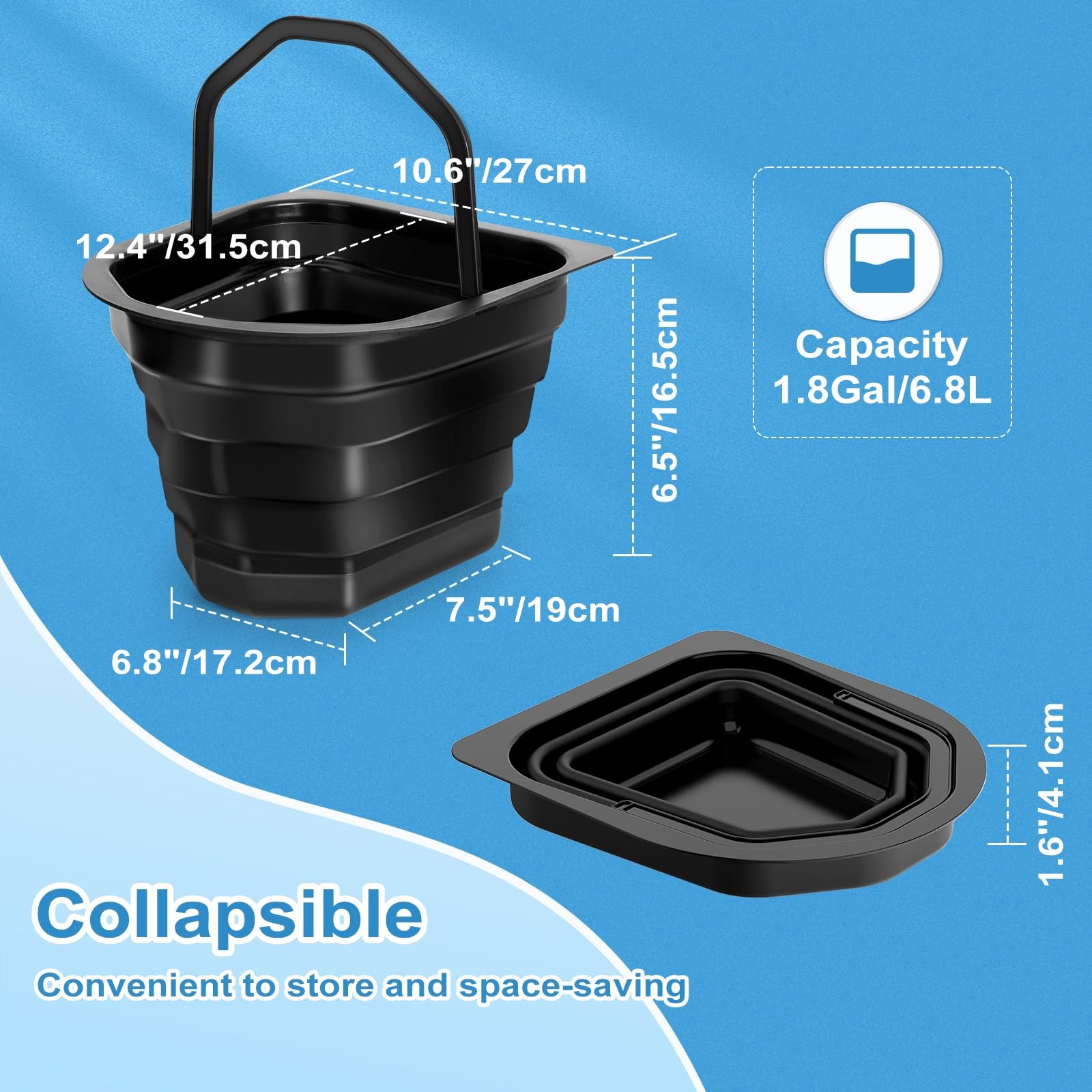 Portable Camping Toilet with Removable Inner Bucket, Leakproof Folding…