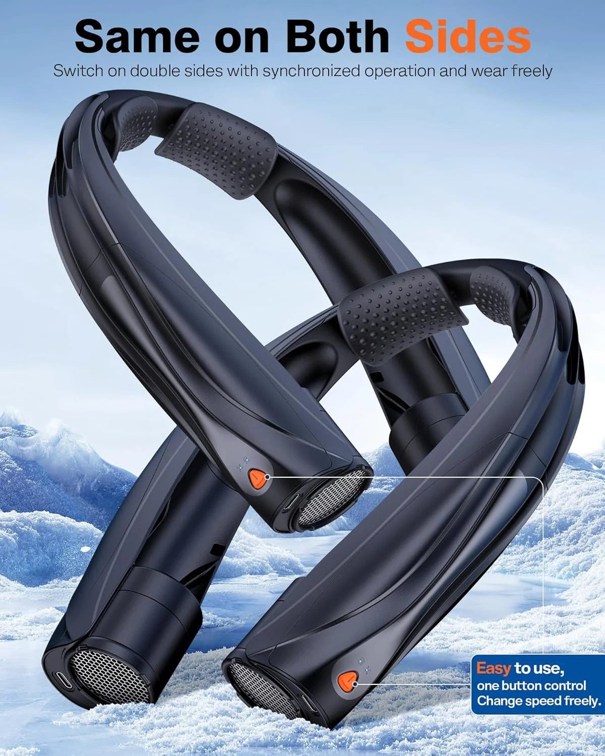 Portable Neck Fan, 6000mAh Personal Fan, 360° Cooling Rechargeable Wearable Fan,