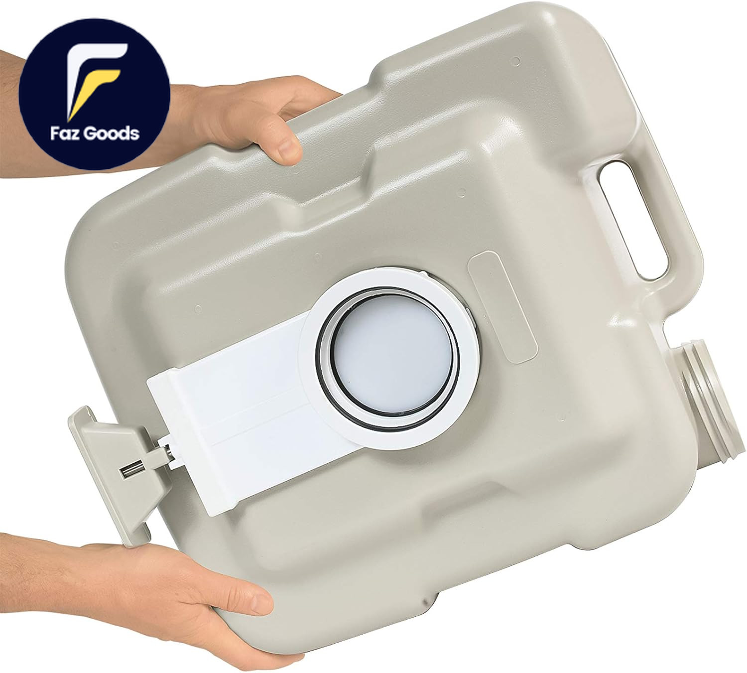 5.3-Gallon Portable Toilet – Features Detachable Holding Tank W/Sealing Slide Va