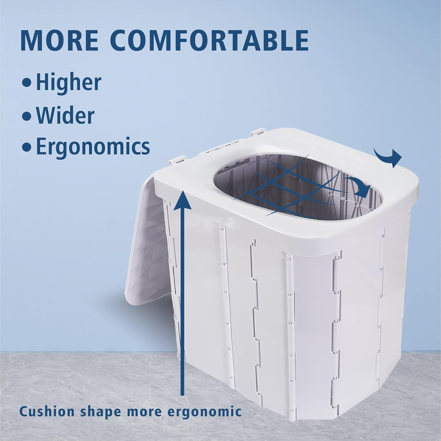 Portable Camping Toilet for Adults – XL Portable Folding Toilet with Lid,Travel
