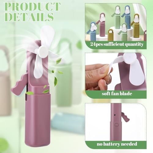 Pcs Mini Hand Press Fan Bulk Small Portable Summer Fan Plastic Handheld 12