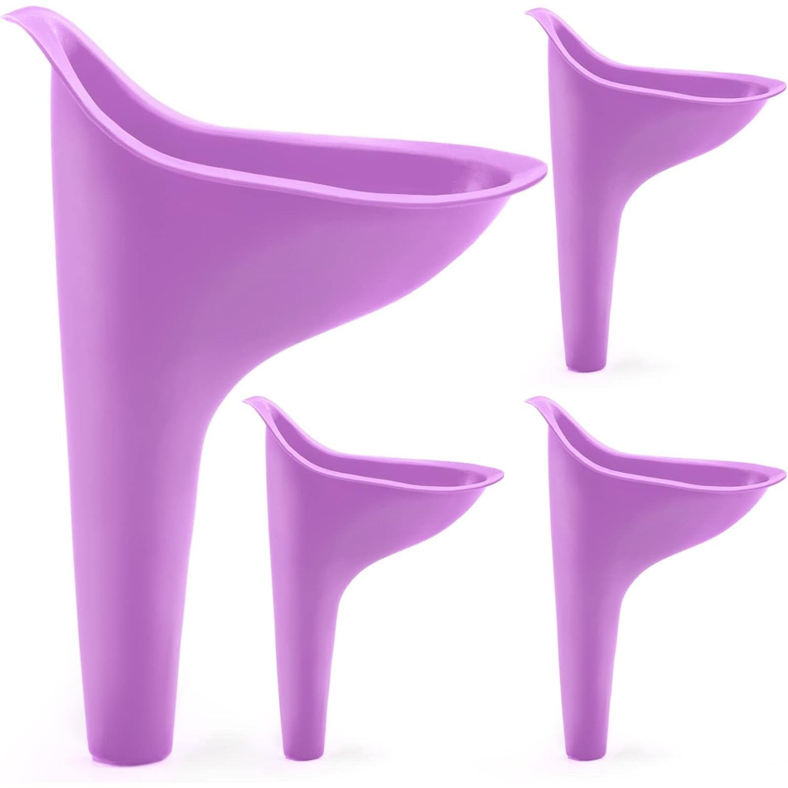 HAKDAY Female Urinal, 4PCS Portable Urination Device Pee Funnel for 4 Purple