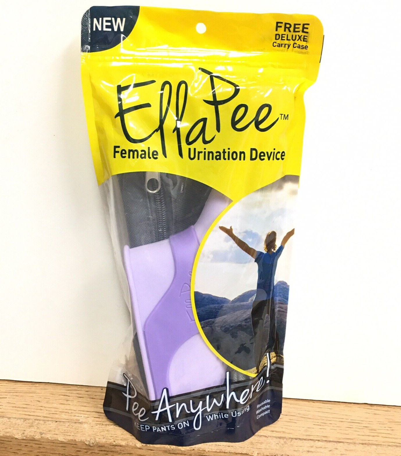 EllaPee Women’s Urinal Funnel Female Urination Device Camping Travel Case Purple