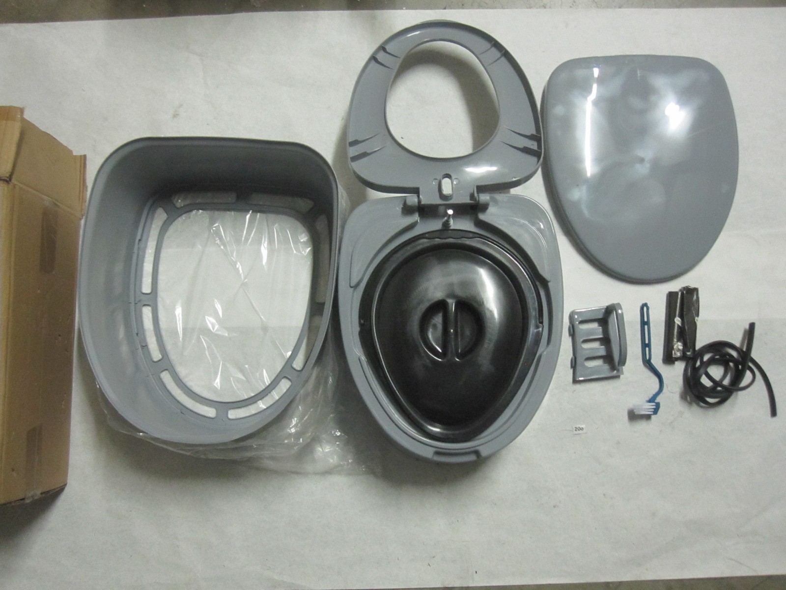 Portable Travel Toilet Indoor Outdoor for Outdoor Camping Grey Adult