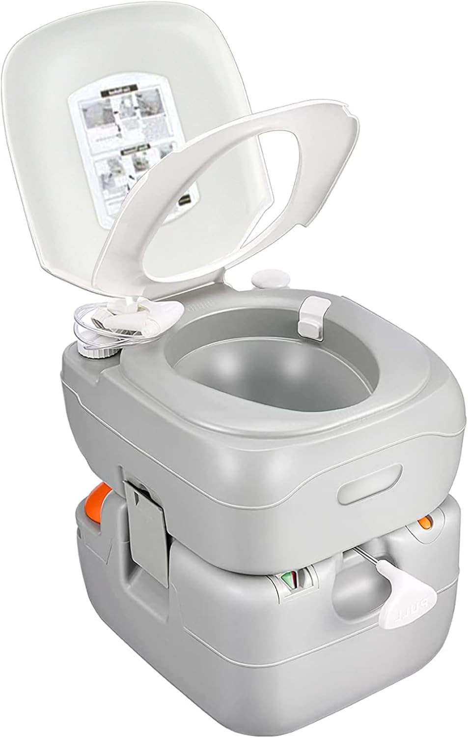 Portable 5.8 Gallon Camping Toilet with Carry Bag & Hand Sprayer, Leak Proof