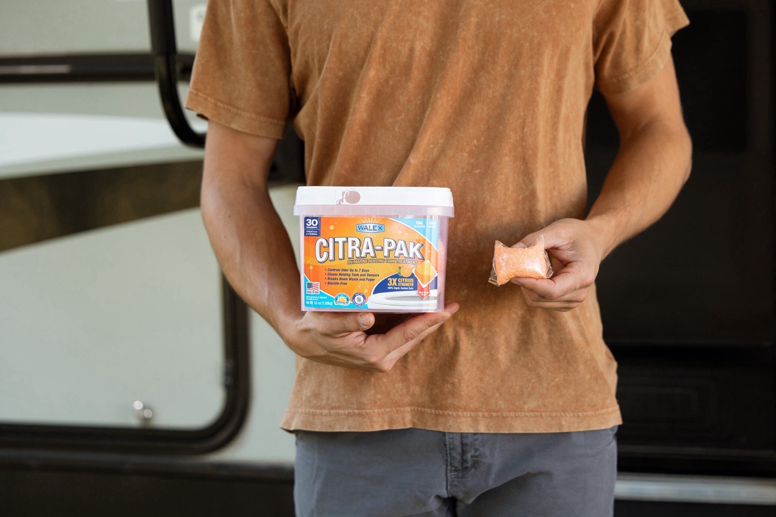 Walex Citra-Pak RV/Marine Holding Tank Treatment – 30 Citrus Pods – Septic Safe