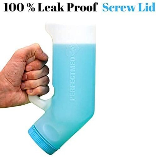 PerfectMed Spill-Proof Glow-in-Dark Portable Urinal – 32 oz, Stable & Reusable