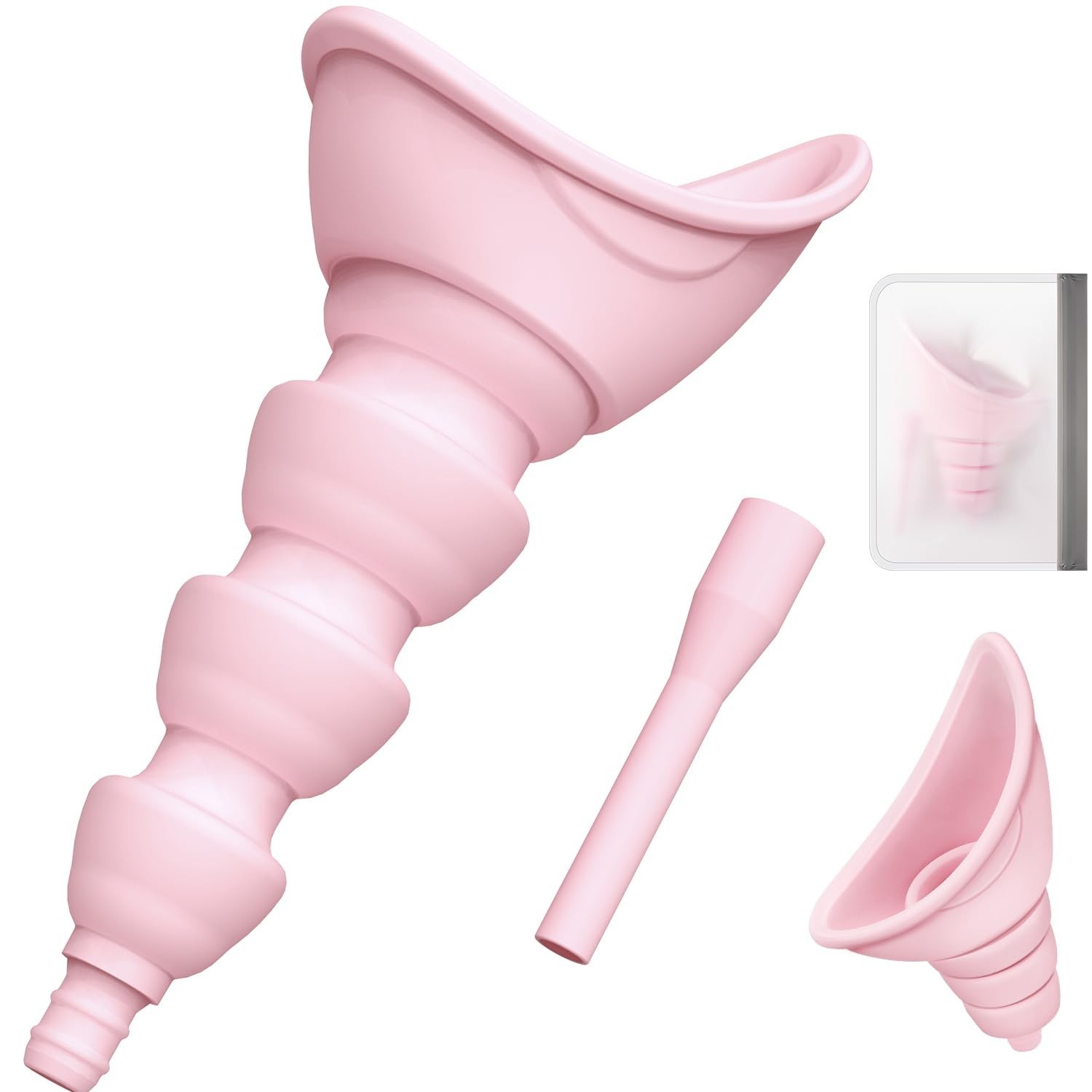 Portable Female Urinal – Foldable No-Touch Silicone Pee Funnel, Travel & Camping