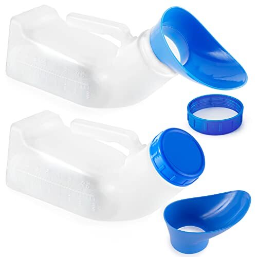 2x Botella de orinal portátil para mujeres y hombres Dispositivo de micción
