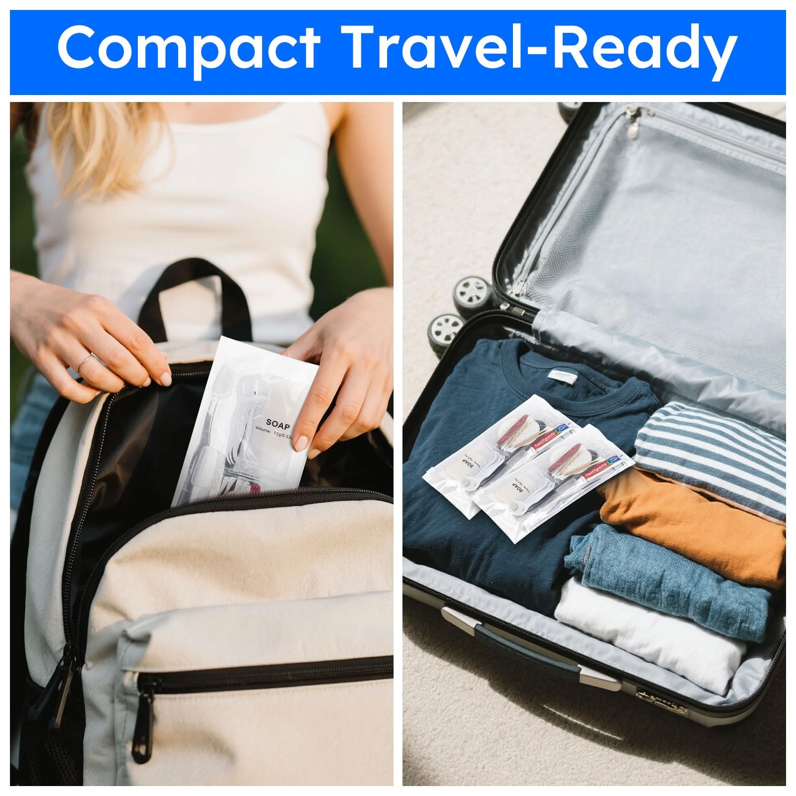Travel Toothbrush Kit, Hygiene Kit Comes in A Double Sealed Individual Packag…