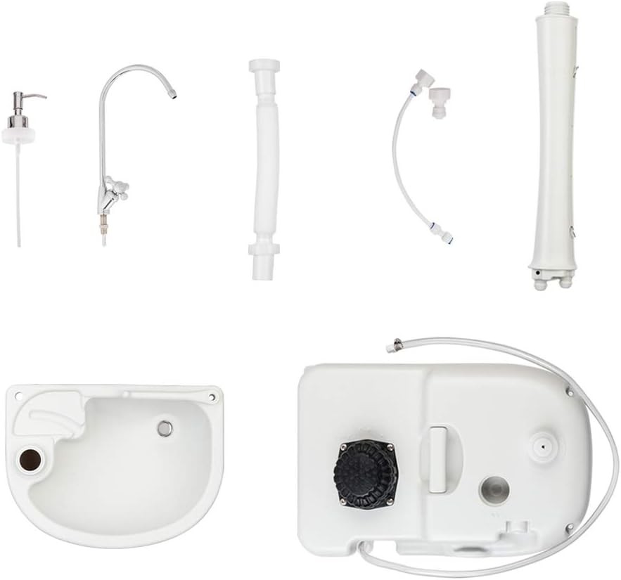 Upgraded Portable Sink & Toilet Combo Self-contained 5 Gal Hand Washing Station