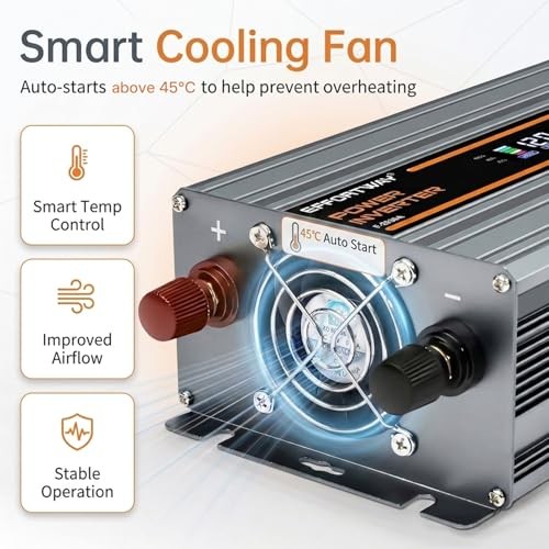 2000W Power Inverter 4000W (Peak). 12V DC to 110V/120V AC Converter 2000w-12v