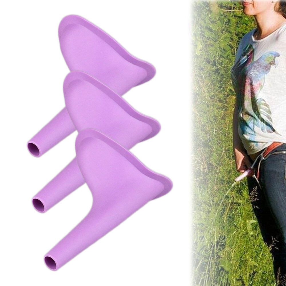 3Pcs Portable Toilets Female Urinating Device Soft Silicon Ladies Woman Urinal