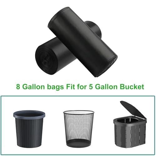 80 PCS Portable Toilet Bags for Camping, Biodegradable Porta Potty 80 Count