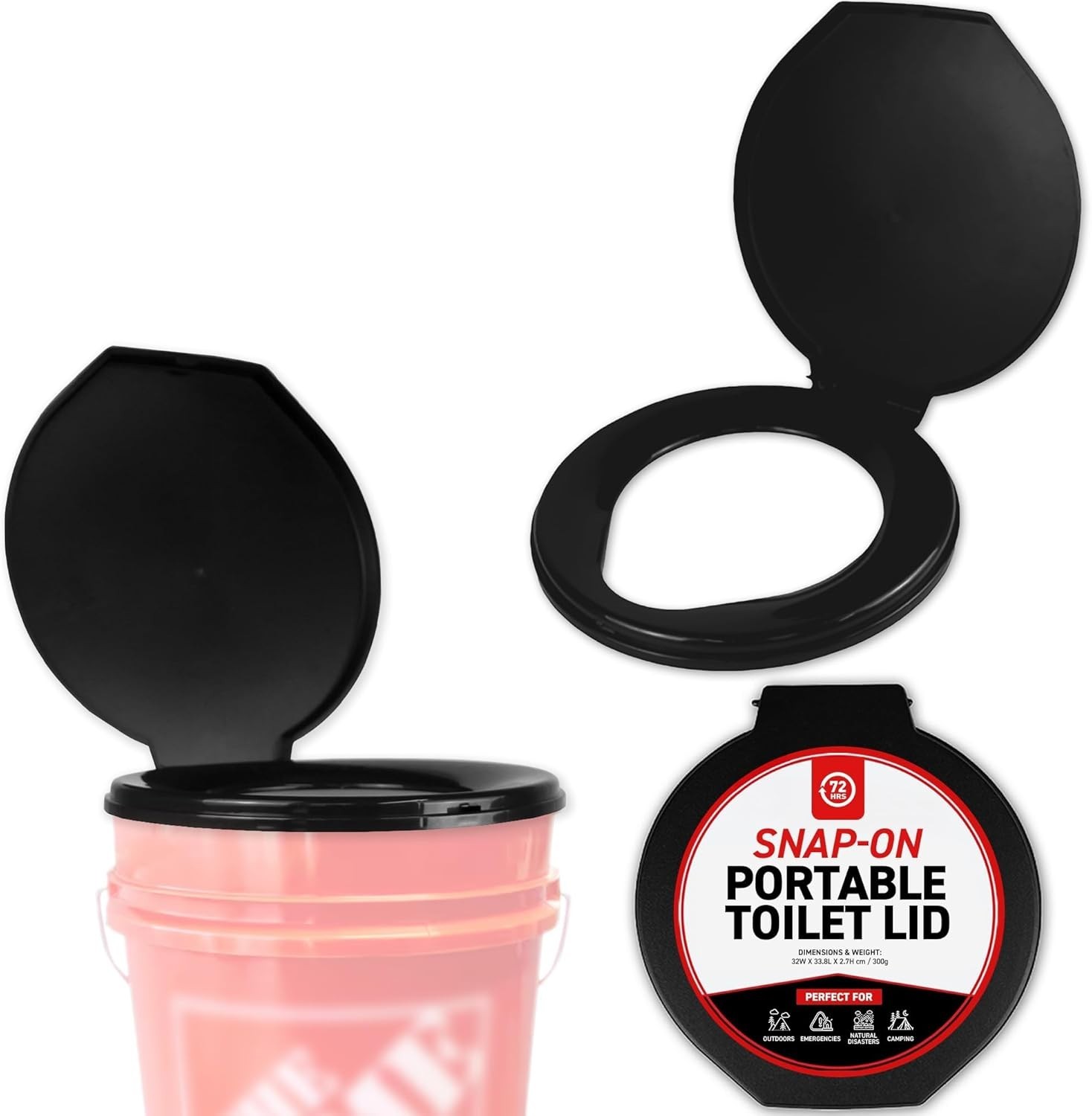 5-Gallon Bucket Toilet Seat – High Quality, Lightweight, Perfect for Emergencies