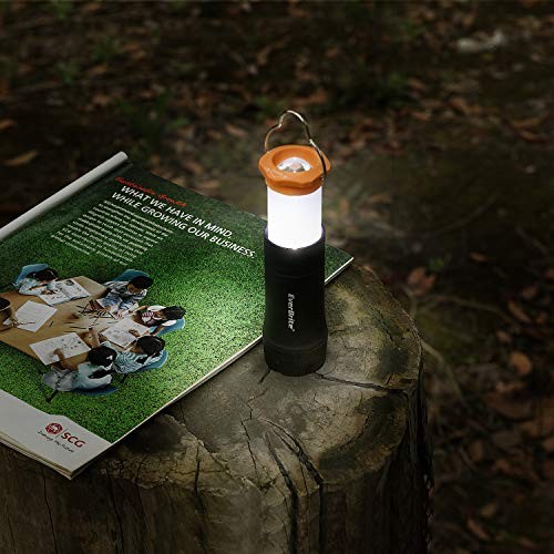 2-in-1 Mini Lanterns and Flashlights with 3 Modes, 2 Pack Portable Black