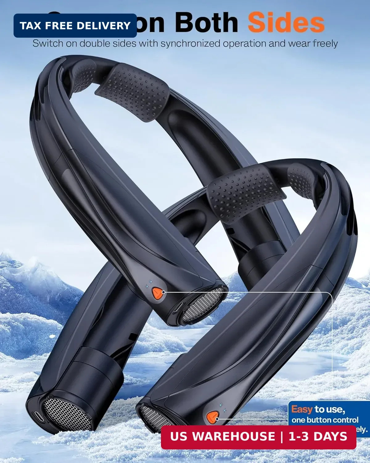 Portable Neck Fan, 6000mAh Personal Fan, 360° Cooling Rechargeable Wearable Fan,