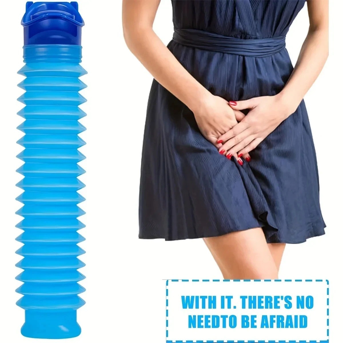 Portable Urinal Bottle 2 Pack 750ml Leakproof Car Travel Pee Bottle Blue – USA