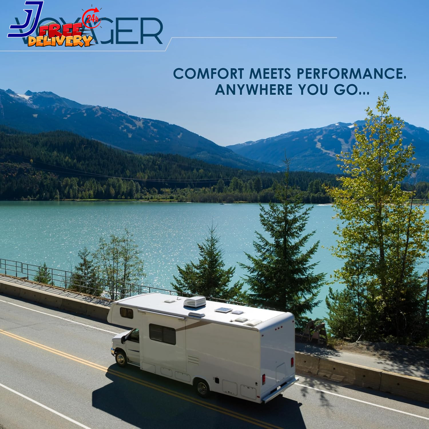 Voyager Universal Residential Height RV Toilet with Plastic Bowl FREEZABLE Water