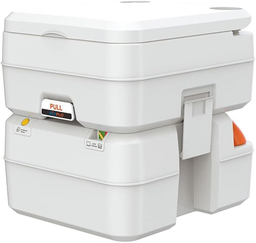 SEAFLO Portable Toilet for RV, Boat, and Camping (5.3 Gallon – Multifunctional)