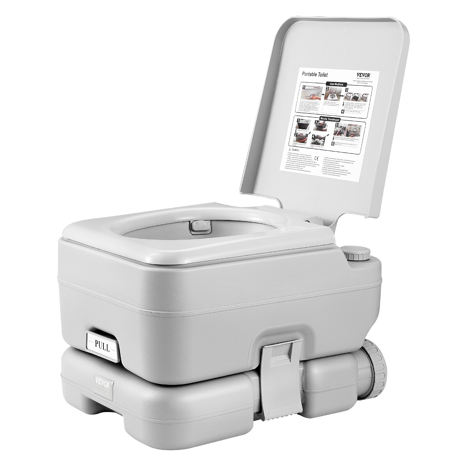 VEVOR Portable Toilet Caravan Commode Porta-Potty Indoor Camping Travel