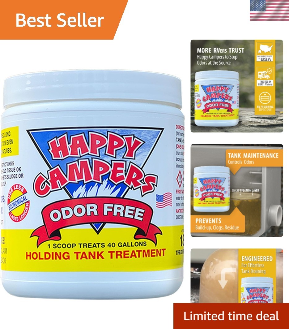 Concentrated RV Toilet Treatment – Powerful Odor Control for All Tanks, 1 Gallon