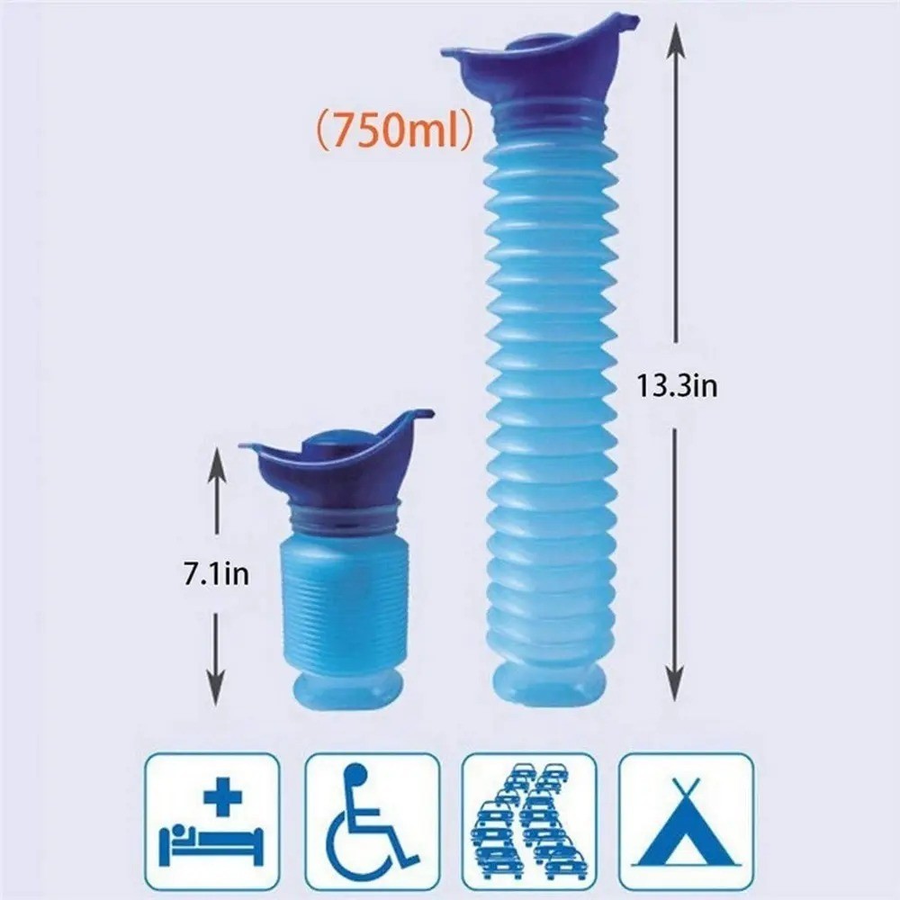Portable Urinal 750ml Leak Proof Travel Pee Bottle for Car Camping Emergency