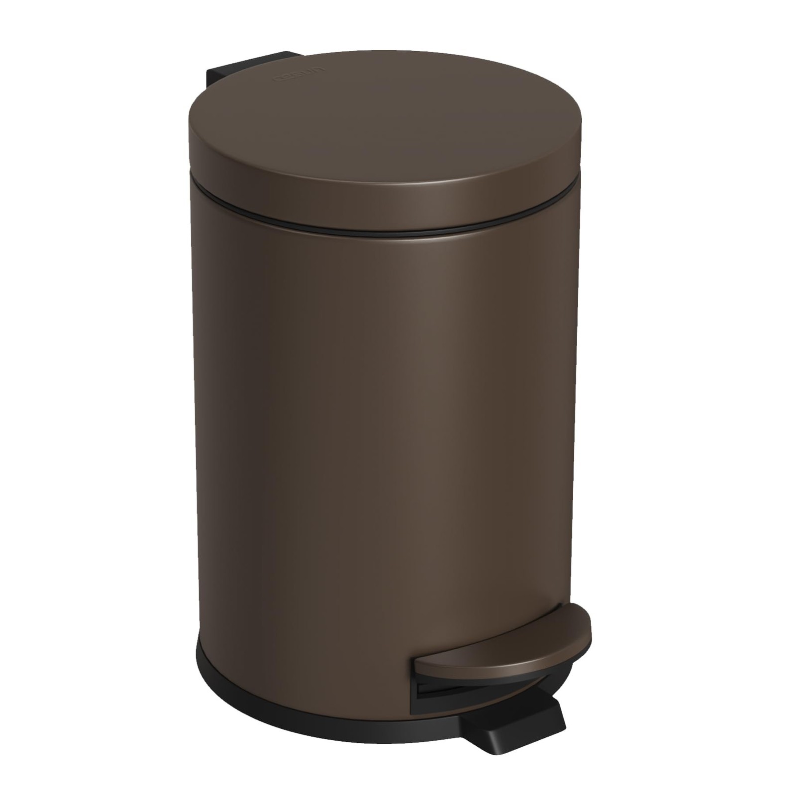 Cesun 1.2 Gallons Small Brown Trash Can, Bathroom Garbage Can with Lid and Fo…