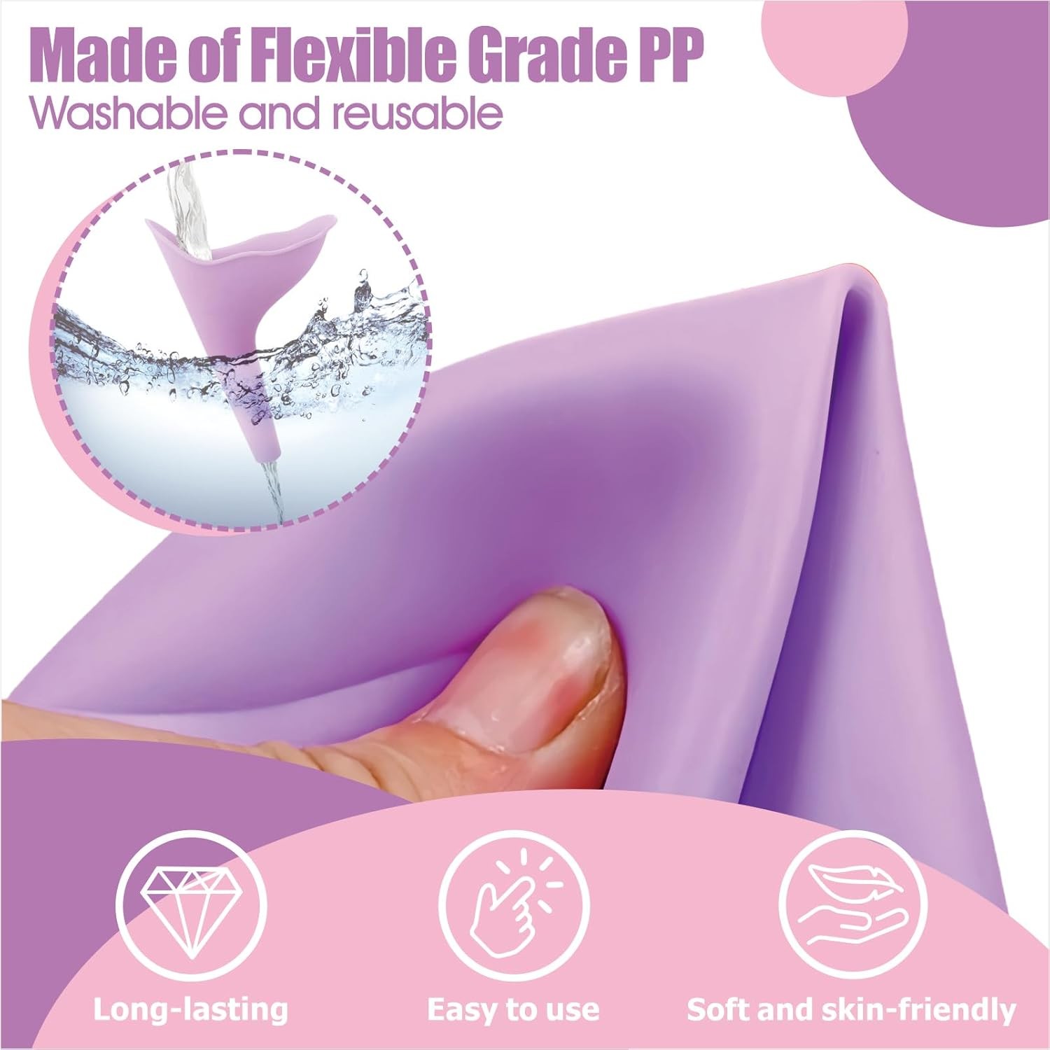 10x Female Urinal,Portable Urination Device Pee Funnel for Travel Camping Hiking